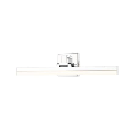 Z-Lite Liam Vanity, 1-Light, 25 In.W x 3 In.L x 5 In.H, Chrome /Frosted 1009-25W-CH-LED